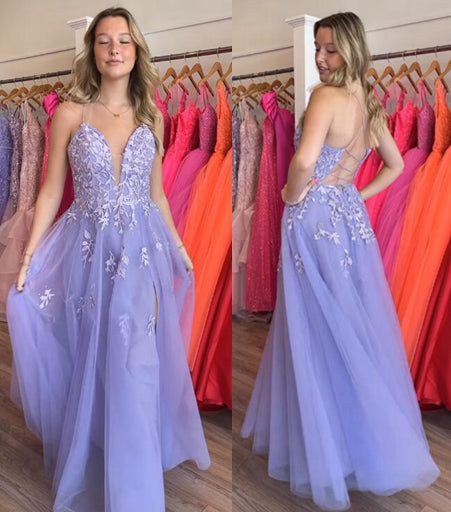 2023 Lilac Long Prom Dress,Homecoming Dresses,BP884