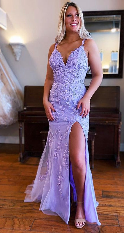 Mermaid Long Prom Dresses with Appliques and Beading BP102