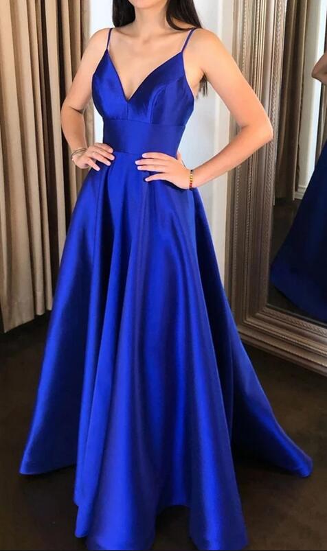 Simple Long Prom Dress Royal Blue,Fashion Dance Dress,Sweet 16 Dress PDP0197