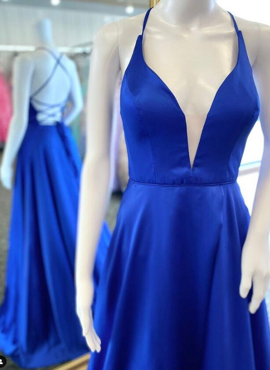 Royal Blue Simple Long Prom Dresses,Evening Dresses,Formal Dresses,BP689