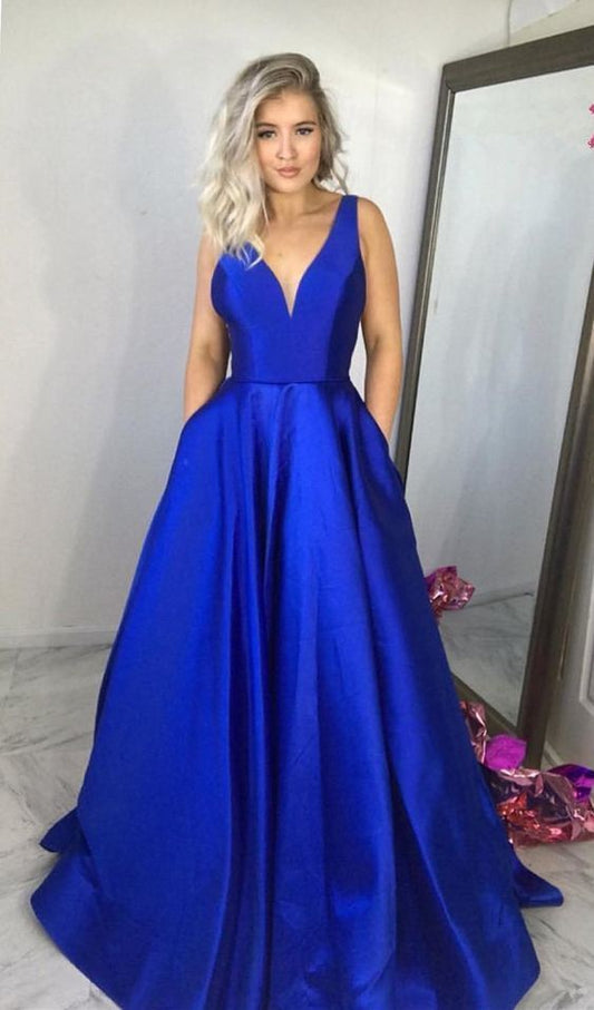 Royal Blue Prom Dresses, Long Prom Dress ,Fashion School Dance Dress Sweet 16 Quinceanera Dress PDP0657