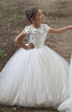 Cheap Flowergirl Dress for Wedding,Custom Made Flowergirl Dress PDF006