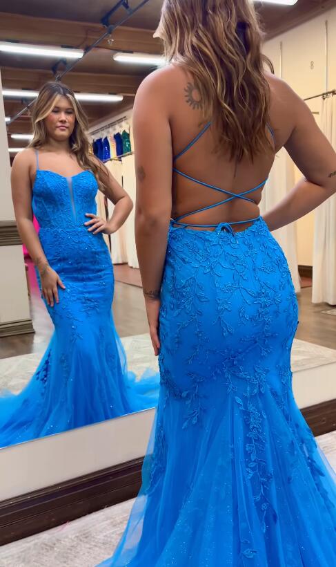 Mermaid Tulle/Lace Long Prom Dress  BP1093