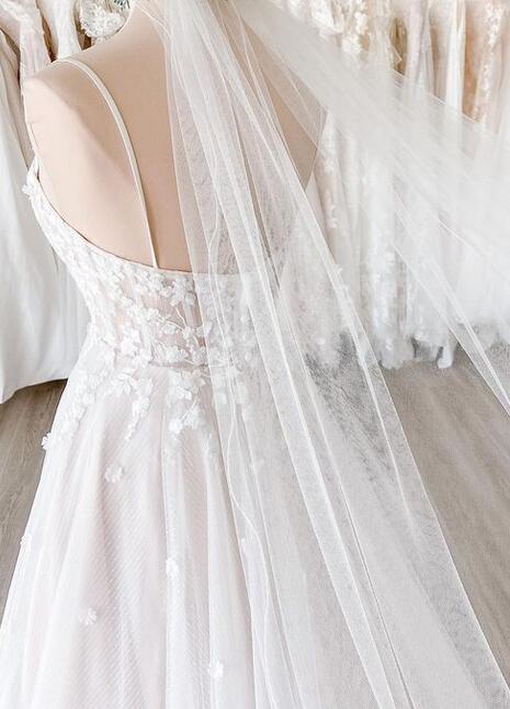 Sweetheart A-line Wedding Dress,Long Bridal Dress PDW183