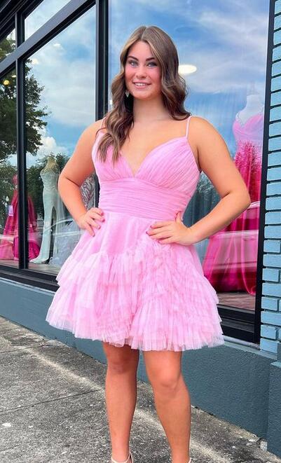 2023 A-line Tulle Homecoming Dress BP954