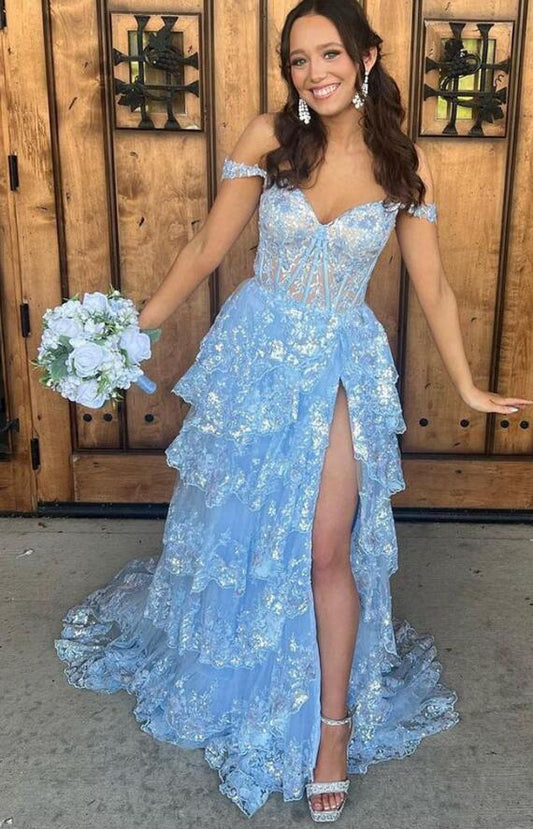 2024 Lace Long Prom Dress,Lace Wedding Dress BP980