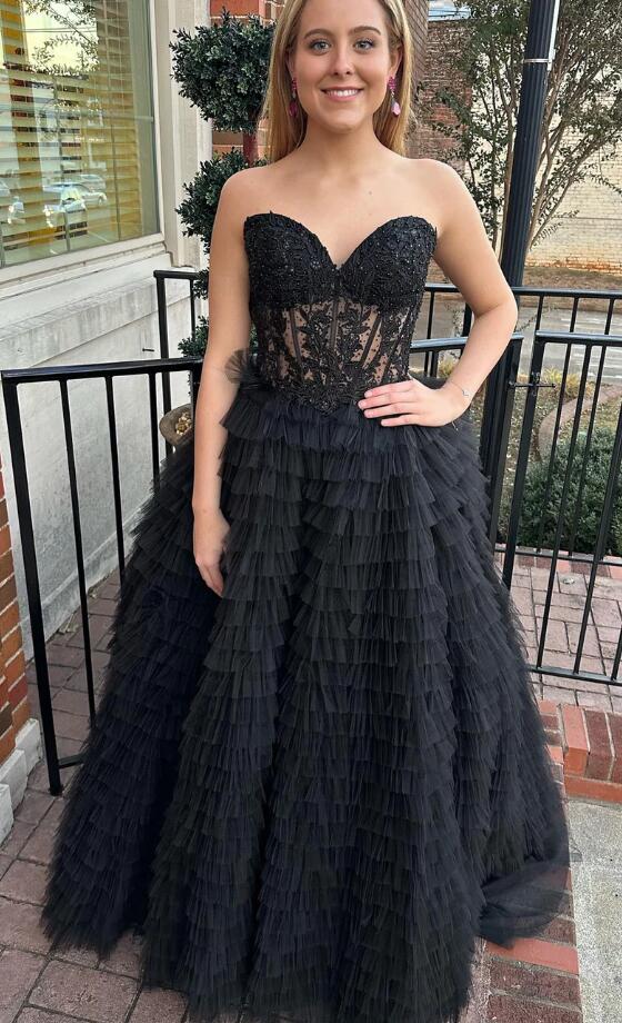2024 Strapless Ball Gown Long Prom Dresses BP1028