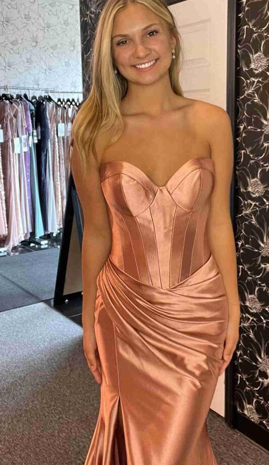 2024 Strapless Long Prom Dress with Slit BP1032