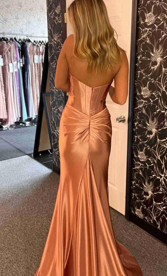 2024 Strapless Long Prom Dress with Slit BP1032