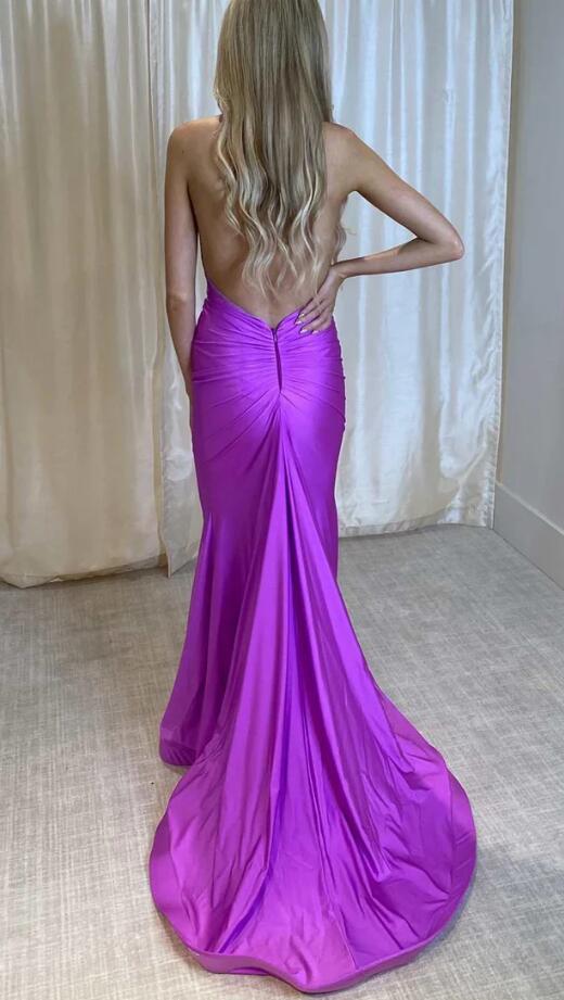 2024 Halter Neck Mermaid Long Prom Dress  BP1089