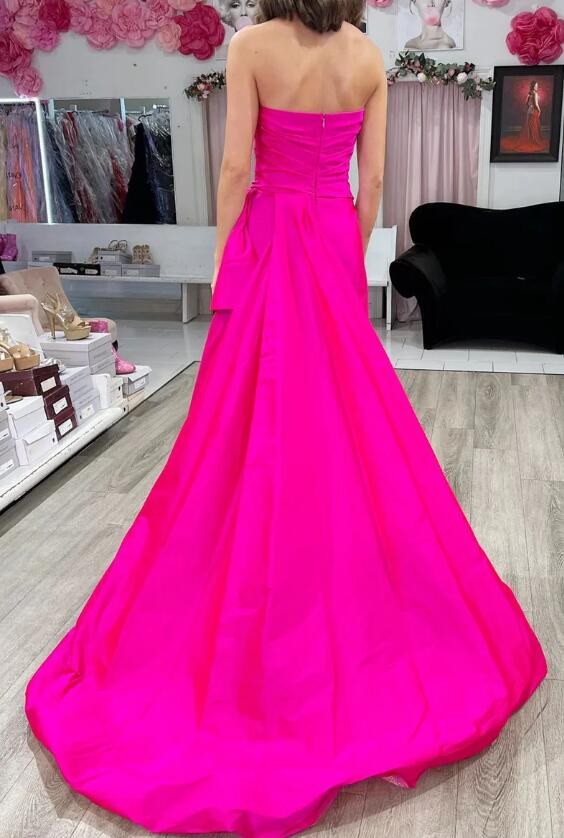 Strapless Long Prom Dress with Slit BP1184