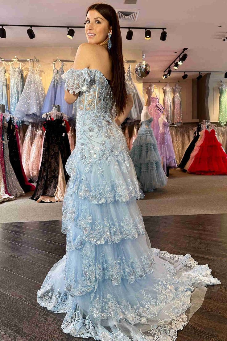 2024 Off the Shoulder Lace Long Prom Dress,Lace Wedding Dress BP983