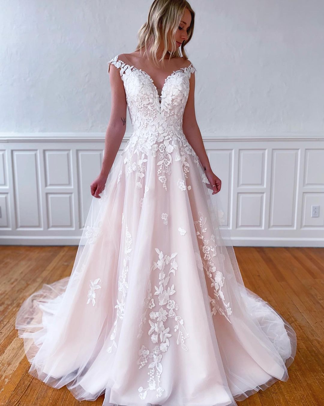 A-line Lace/Tulle Wedding Dresses,Bridal Dresses  PPS126