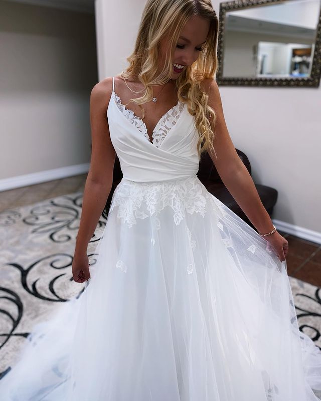 A-line Beach Wedding Dresses,Fashion Custom made Bridal Dress,PDW075
