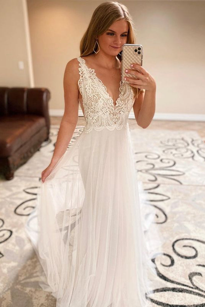Sexy A-line Tulle/Lace Beach Wedding Dresses,Fashion Custom made Bridal Dress,PDW077