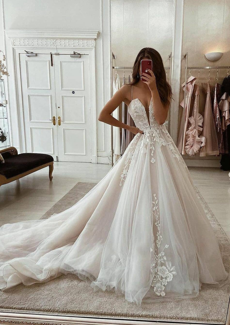 A-line Lace/Tulle Wedding Dresses ,Fashion Custom made Bridal Dress PDW060