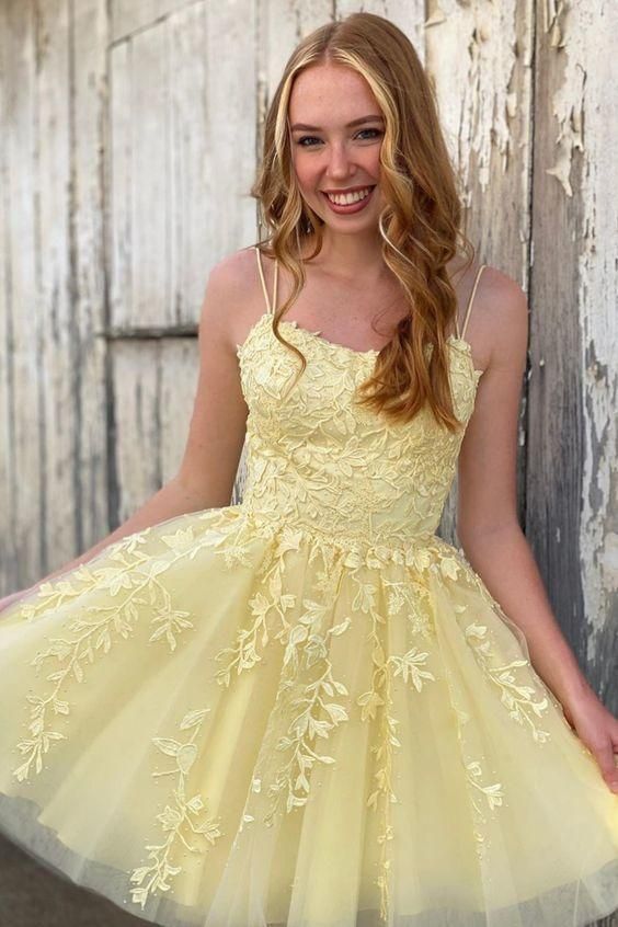 Short Tulle Prom Dresses with Appliques and Beading,Homecoming Dresses,BP294