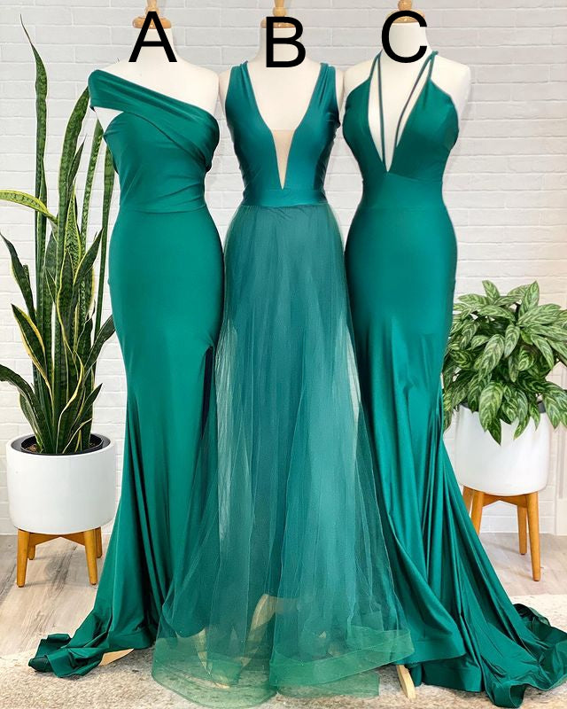 Green Floor Length Bridesmaid Dresses Online,Cheap Custom Made Wedding Formal Dresses,PDB054