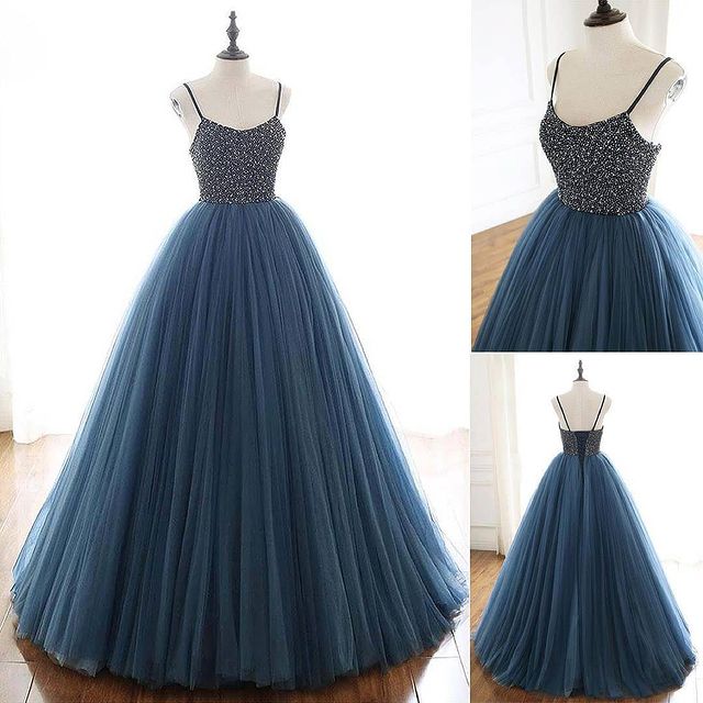 Beading Ball Gown Long Prom Dress,Popular Evening Dress,Fashion Winter Formal Dress,BP137