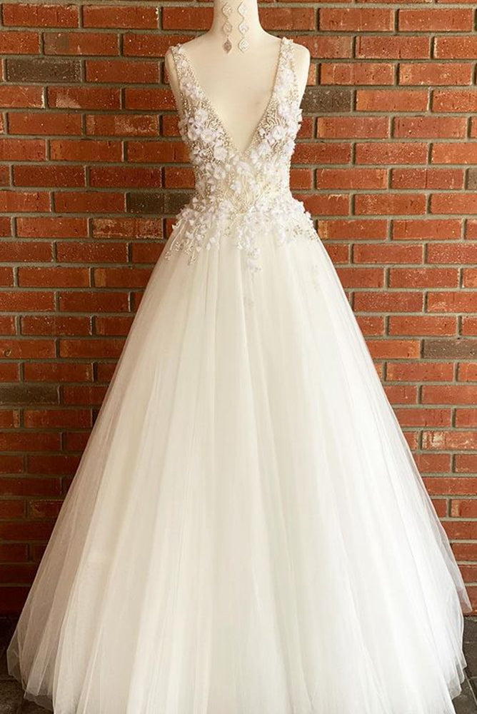 Sexy White Long Prom Dresses with Beading,Evening Dresses,Winter Formal Dresses,BP587
