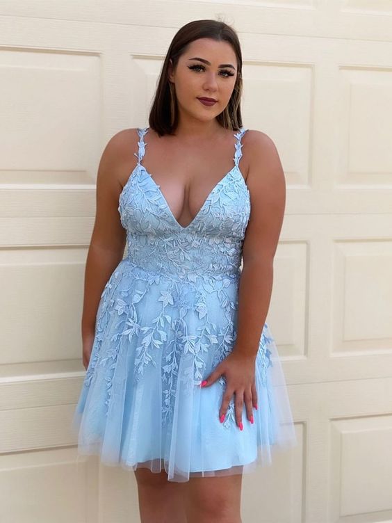 Short Prom Dresses with Appliques and Beading,Homecoming Dresses,BP271