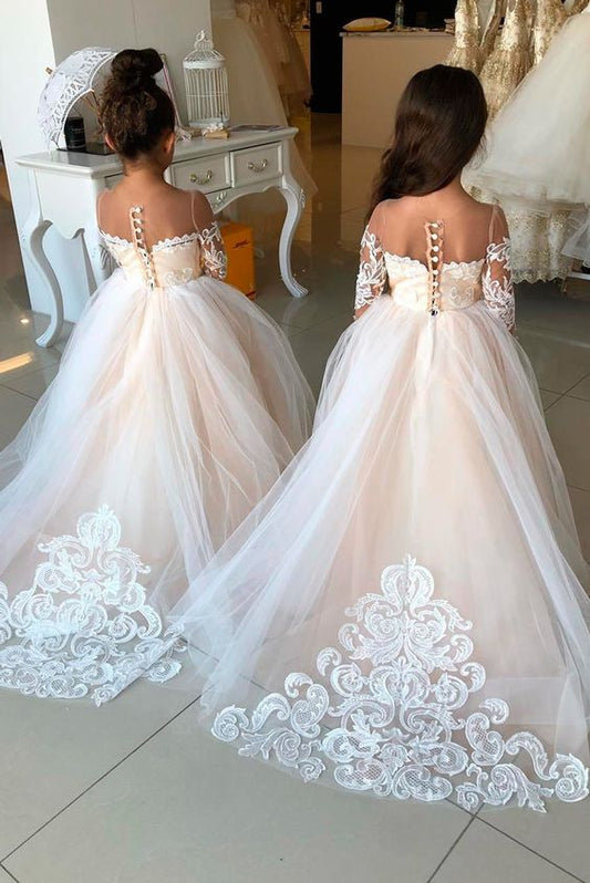 Cheap Flowergirl Dress for Wedding,Custom Made Flowergirl Dress PDF005