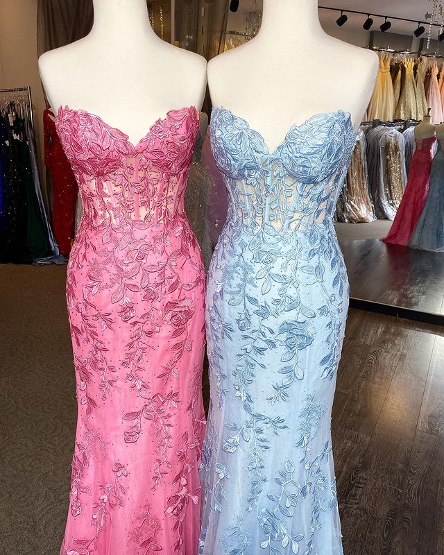 Sweetheart Long Prom Dresses with Appliques and Beading,Evening Dresses,Winter Formal Dresses,BP620