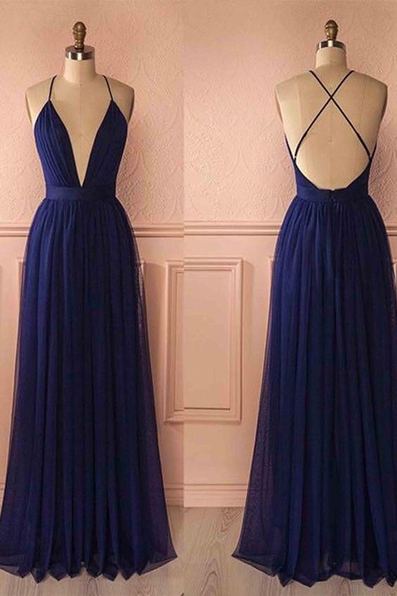 Deep V-neck Sexy Long Prom Dress, Popular Dance Dress ,Fashion Wedding Party Dress PDP0032