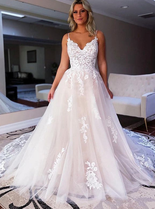 A-line Lace/Tulle Wedding Dress,Fashion Custom made Bridal Dress PDW141