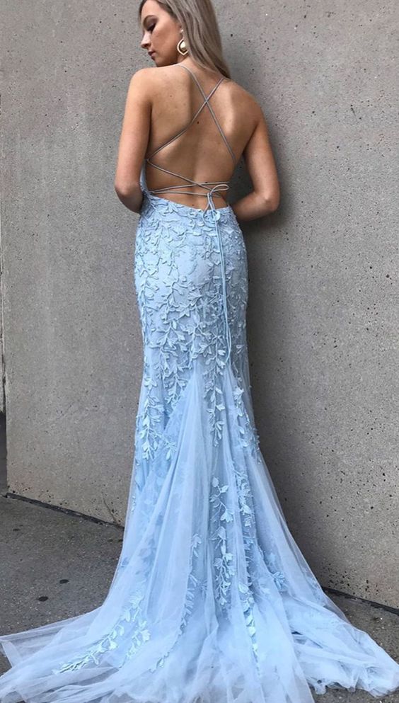 Mermaid Prom Dresses with Applique and Beading, Long Prom Dress ,Fashion School Dance Dress Formal Dress PDP0684