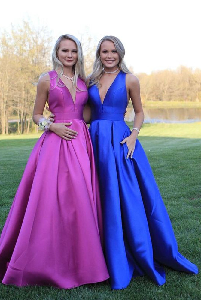 Sexy Satin Long Prom Dresses with Pocket,Evening Dresses,Winter Formal Dresses,BP596