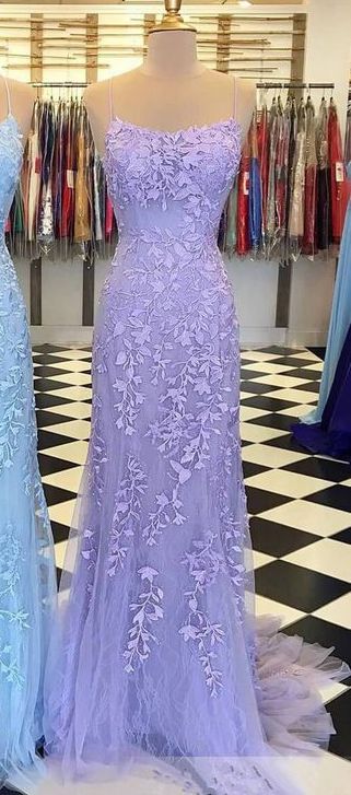 Mermaid Tulle Long Prom Dresses with Applique and Beading PDP0464