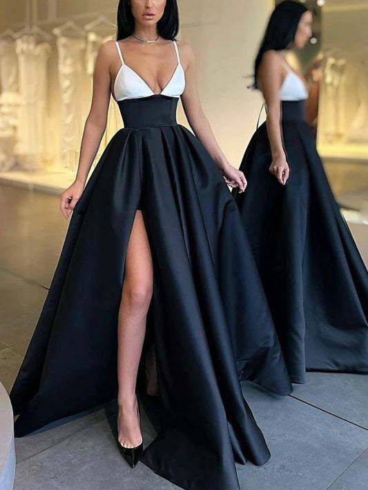 Sexy Long Prom Dresses with Slit,Evening Dresses,Winter Formal Dresses,BP643