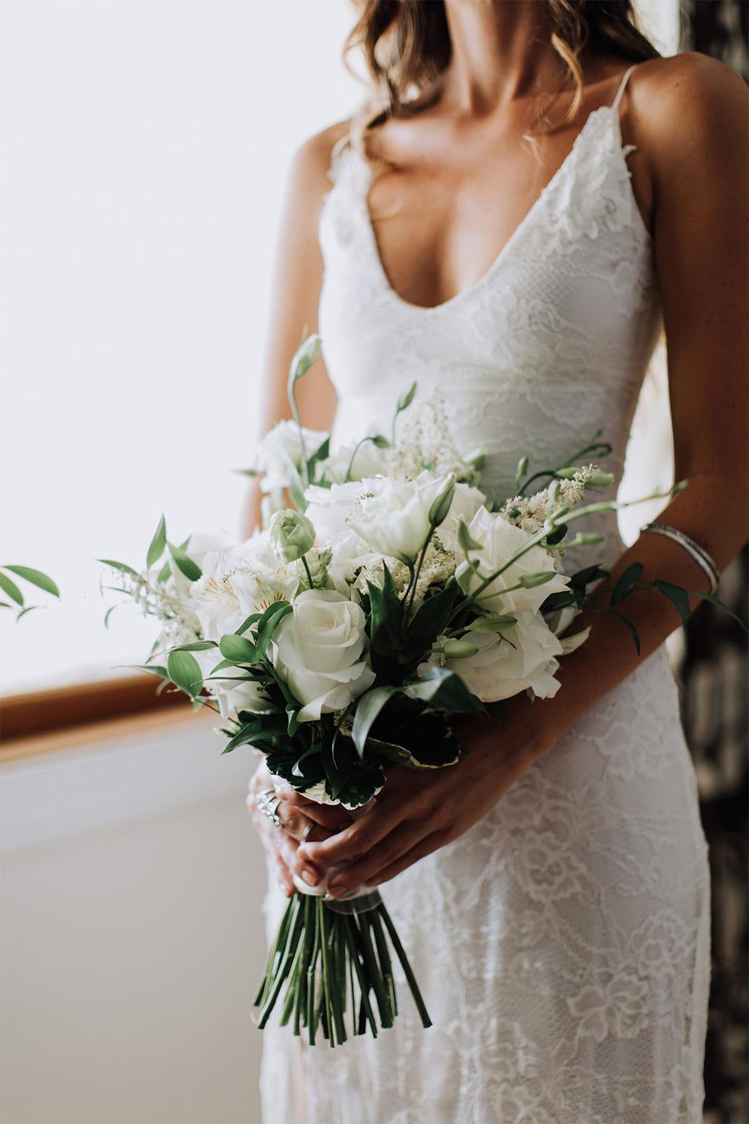 Gorgeous Lace Long Wedding Dress with Slit,Fashion Custom made Bridal Dress,PDW106