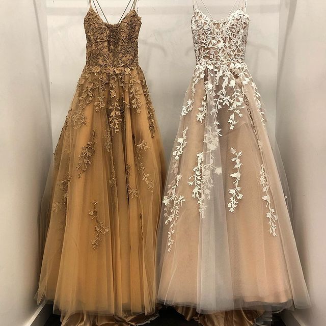 Tulle Long Prom Dresses with Appliques and Beading,Evening Dresses,Formal Dresses,BP525