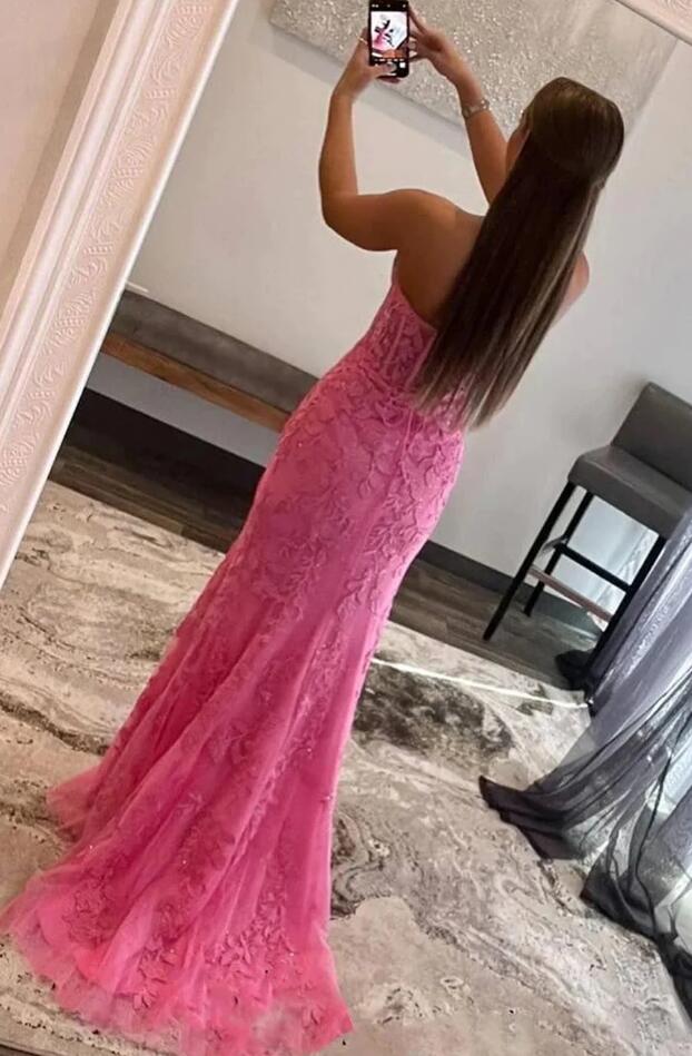 2023 Sexy Strapless Mermaid Long Prom Dress with Slit BP794