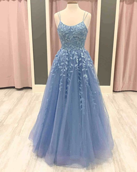 Sparkly Long Prom Dresses with Appliques,Formal Dresses,Party Dresses,BP285