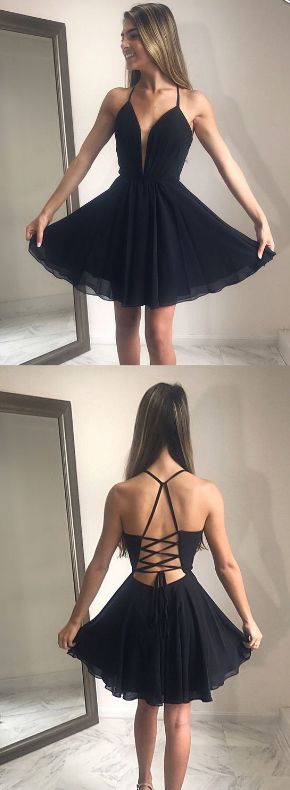 Black Short Prom Dress,Homecoming Dress,School Dance Dress,BP198