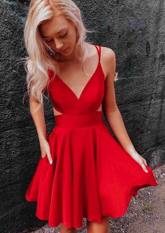 Sexy Red Homecoming Dresses,Short Prom Dresses,Dance Dress BP456