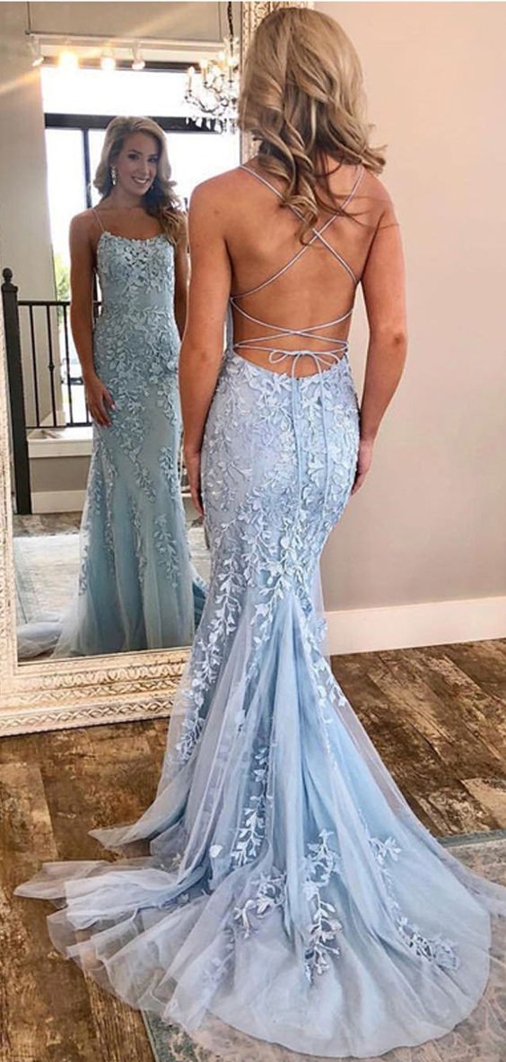 Mermaid Long Prom Dress with Applqiue and Beading, Popular Sweet 16 Dress ,Fashion Wedding Party Dress PDP0095