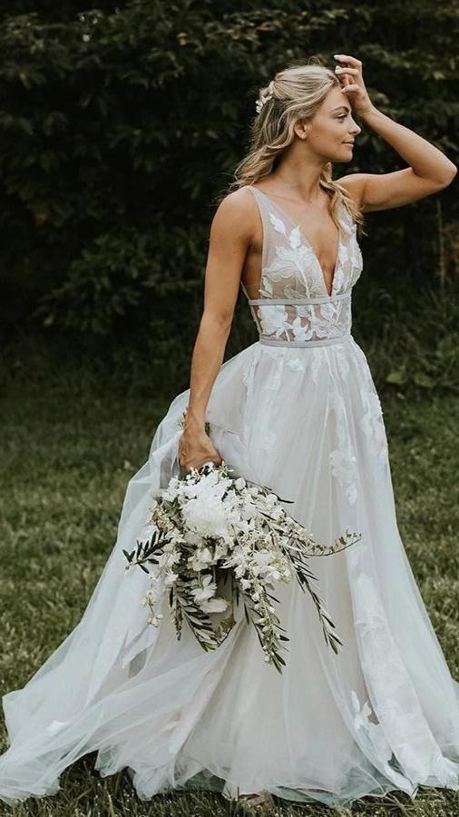Fashion Beach Wedding Dress,Custom made Bridal Dress PDW162