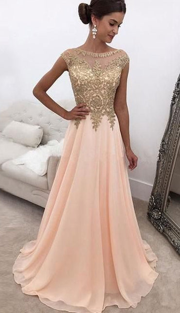 A-line Long Prom Dress with Applique and Beading,Fashion Dance Dress,Sweet 16 Dress PDP0219