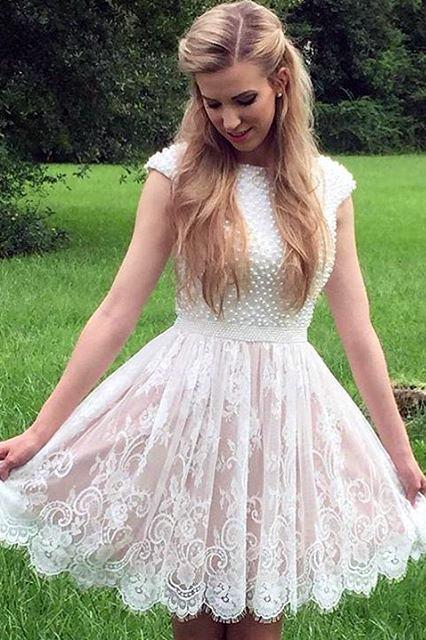 Lace Short Prom Dresses,Homecoming Dresses,BP280