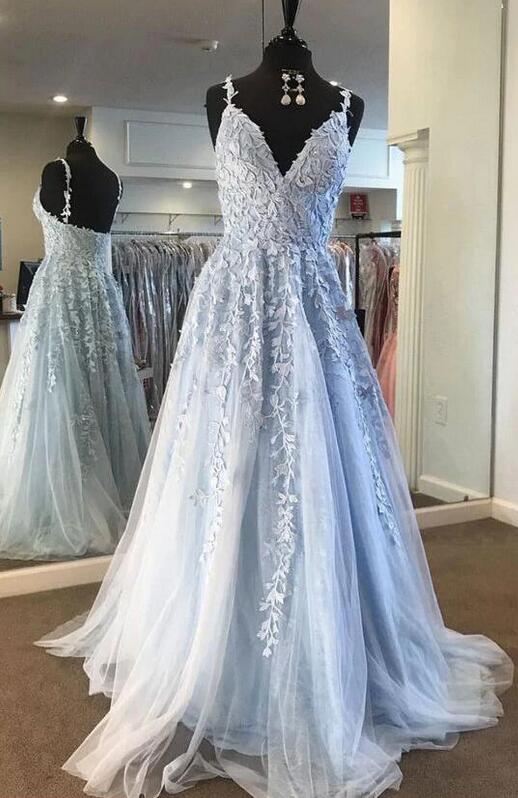 Long Prom Dress With Applique and Beading,Fashion School Dance Dress Sweet 16 Quinceanera Dress PDP0741