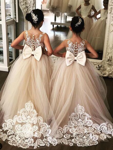 Cheap Flowergirl Dress for Wedding,Custom Made Flowergirl Dress PDF002
