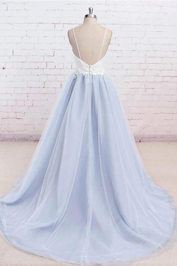 Open Back Long Prom Dress, Popular Dance Dress ,Fashion Wedding Party Dress PDP0053