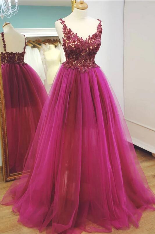 Sexy Long Prom Dress with Applique and Beading,Fashion Dance Dress,Sweet 16 Quinceanera Dress PDP0270