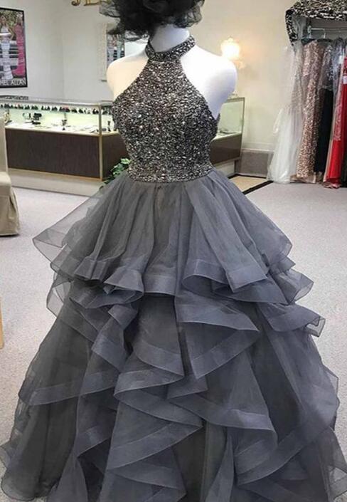 Long Prom Dress with Beading,Fashion Dance Dress,Sweet 16 Quinceanera Dress PDP0297