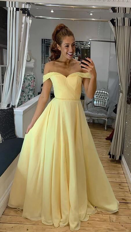 Off Shoulder Long Prom Dress with Beading,Fashion Dance Dress,Sweet 16 Quinceanera Dress PDP0300