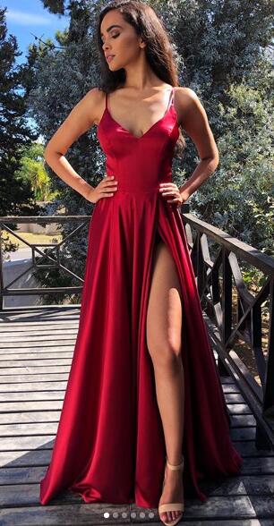 Sexy Long Prom Dress with Lace up Back,Fashion Dance Dress,Winter Formal Dress PDP0324